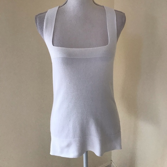 LOFT Size SP white knit Tank top - Picture 1 of 8